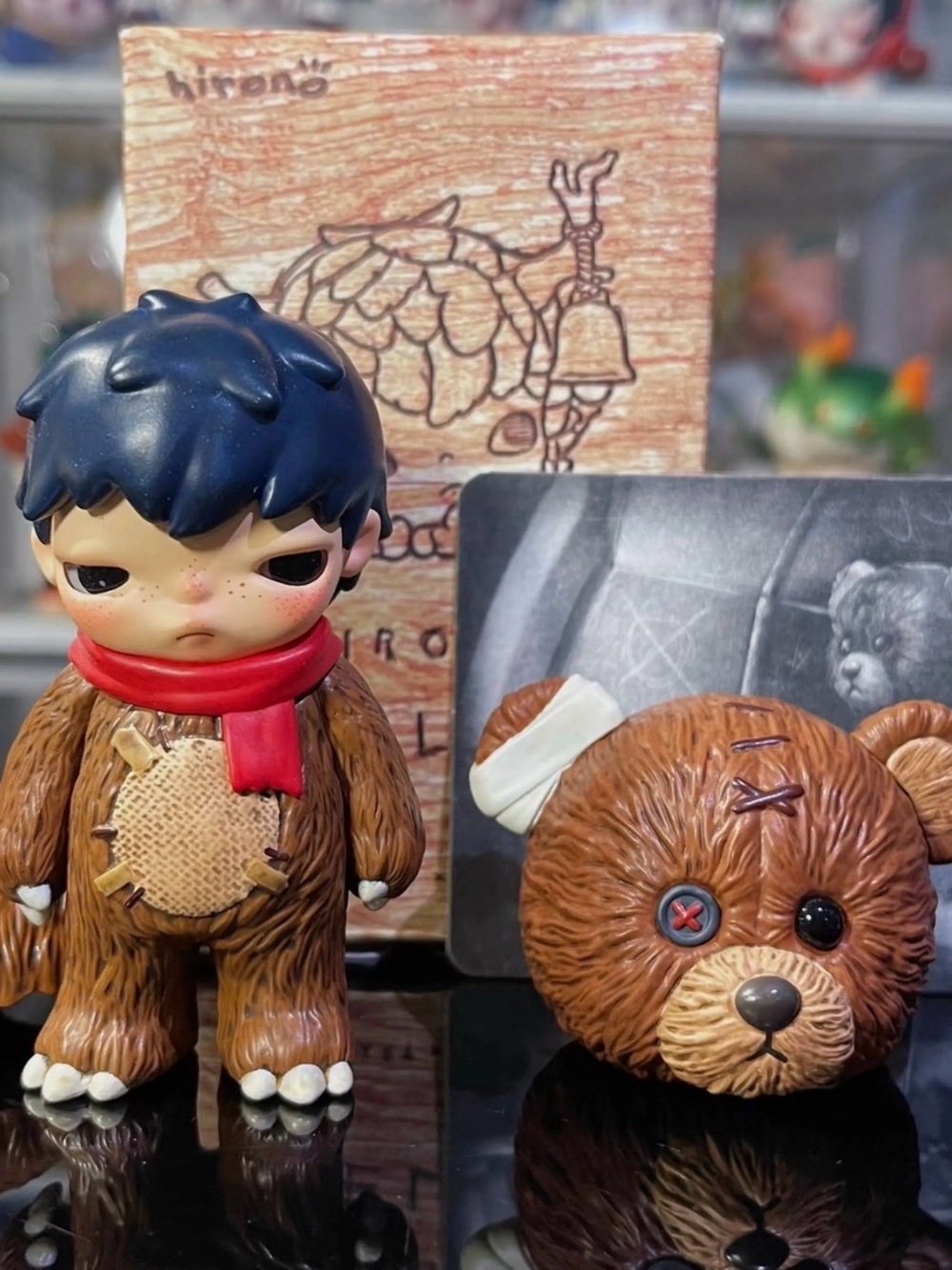 SECRET Hirono Bear Boy Designer Art Toy Figure w/ Teddy Head Accessory & Box